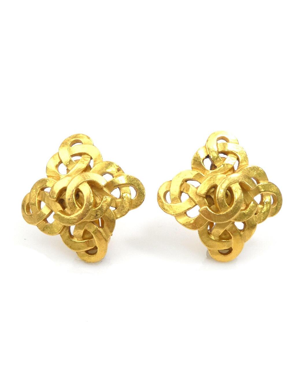 Chanel Cc Logo Clip-On Earrings Gold- #209727C70B